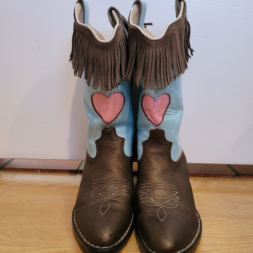 Pastel Heart Cowboy Boots